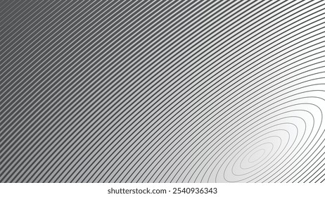 Abstract grey line circle with gradient for backdrop or presentation