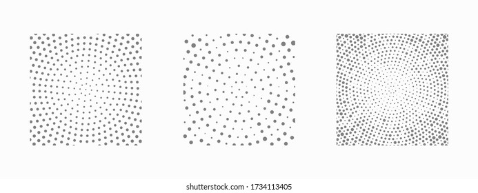Abstract grey lines on white background. Vector set