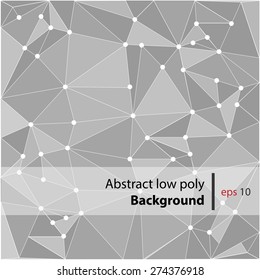 Abstract Grey low poly Vector Background