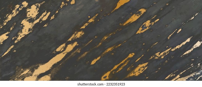 Abstract grey marble golden texture design. Vector background. 