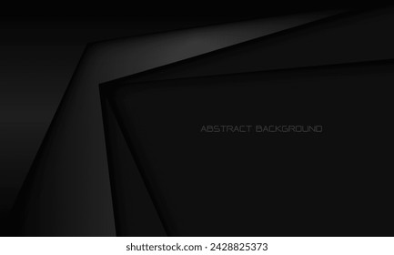 Abstract grey metallic black shadow geometric luxury design modern futuristic technology background vector illustration.