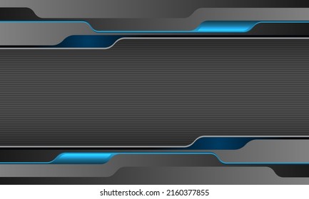 Abstract grey metallic blue line cyber futuristic technology creative design modern vector illustration.