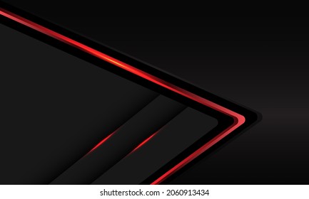 Abstract grey metallic red arrow metallic direction luxury overlap design modern futuristic background vector illustration.