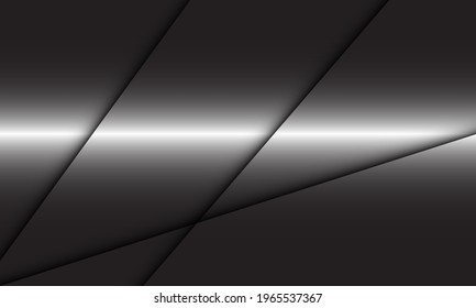 Abstract grey metallic shadow line cross design modern luxury industrial background vector illustration.