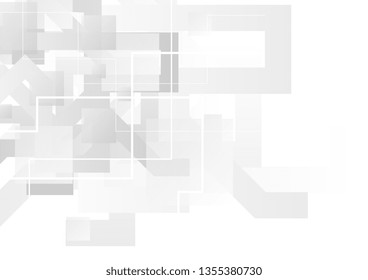 Abstract grey minimal geometric tech background. Vector design