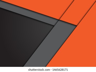Abstract grey orange arrow direction with blank space design modern futuristic background vector illustration.