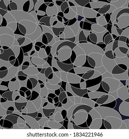 abstract grey ornament in seamless vector background to fill any shape surface