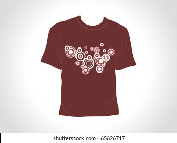abstract grey panel lines background with isolated brown tshirt