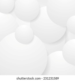 Abstract grey paper circles background. Vector design