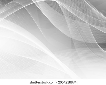 Abstract grey pattern smoke flowing wave dynamic background vector