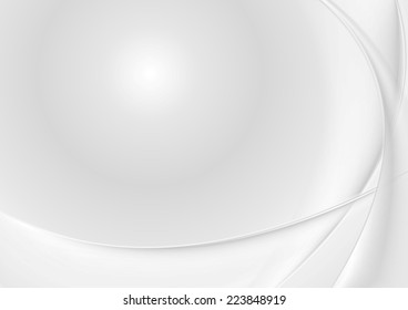 Abstract Grey Pearl Waves. Vector Background