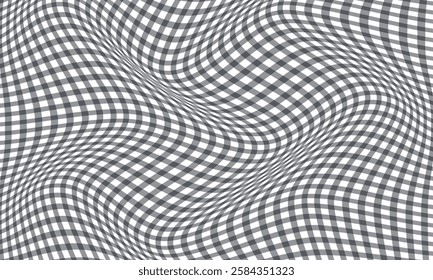 abstract grey plaid line wave pattern can be used background.