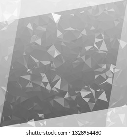Abstract Grey Polygon background. Low Poly Creative template or pattern. 