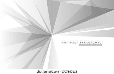 Abstract grey polygon on white with simple text design modern futuristic background vector illustration.