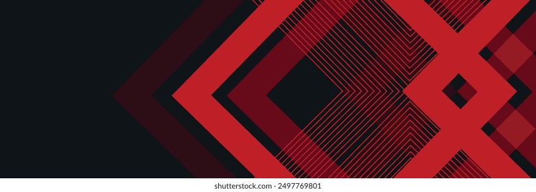 Abstract grey red arrow direction on dark empty space design with modern futuristic background. vector illustration.