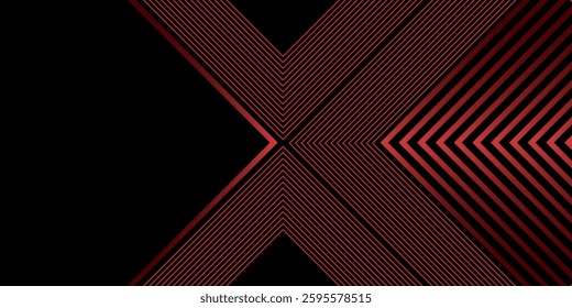 Abstract grey red arrow direction on dark empty space design with modern futuristic background. vector illustration.