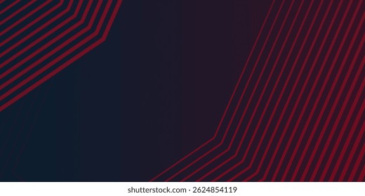 Abstractas Vector de línea circular gris y rojo sobre fondo oscuro. Diseño creativo moderno de textura de líneas circulares superpuestas simples. Traje para el cartel, cubierta, Anuncio, volante, folleto,