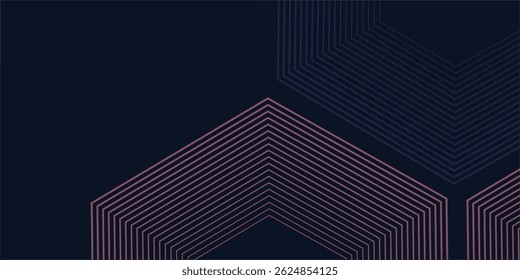 Abstractas Vector de línea circular gris y rojo sobre fondo oscuro. Diseño creativo moderno de textura de líneas circulares superpuestas simples. Traje para el cartel, cubierta, Anuncio, volante, folleto,