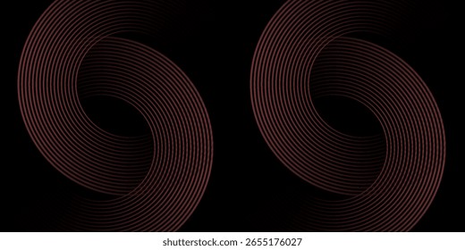 Abstractas Vector de línea circular gris y rojo sobre fondo oscuro. Diseño creativo moderno de textura de líneas circulares superpuestas simples. Traje para el cartel, cubierta, Anuncio.vecto.eps.10