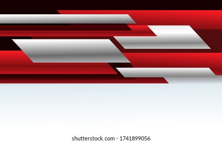 Abstract grey red metallic hi-tech motion with white blank space design modern futuristic technology background vector illustration. 