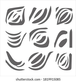 Abstract Grey Shape Liquid Drops