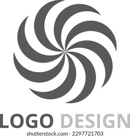 Abstract grey star logo design