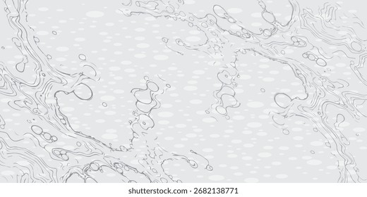 Patrón líquido Abstractas de remolino gris con Formas orgánicas y Bu