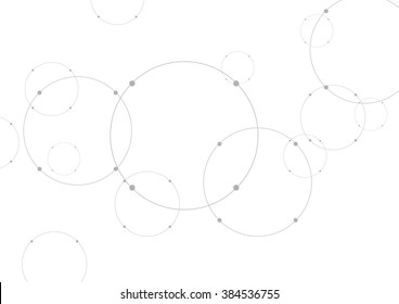 Abstract grey tech background with circles. Vector illustration
