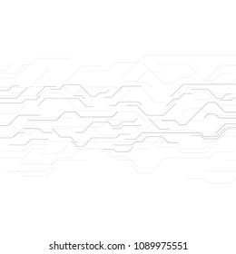 Abstract grey tech circuit board lines background. Vector design