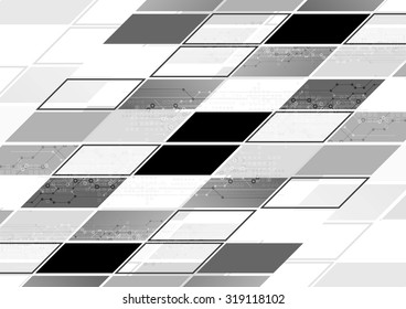 Abstract grey tech geometric corporate background. Vector design