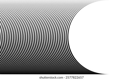 abstract grey thick to thin line arch pattern suitable for background.
