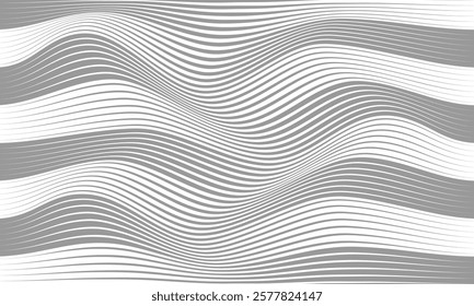 abstract grey thick to thin line irregular wave pattern suitable for background.
