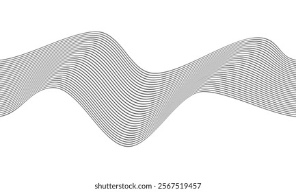 abstract grey thin short wave line design suitable for background.