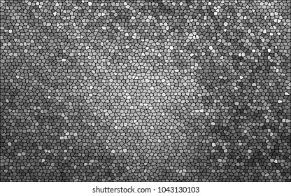 Abstract grey tile. Grey mosaic. Pixel gray pattern background for design. monochrome grunge texture. Gray and white halftone effect. Silver vintage background. Vector illustration.