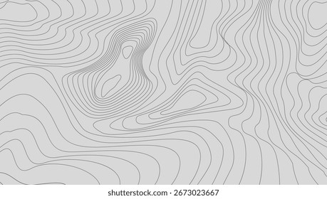 Abstract Grey topographic lines pattern background