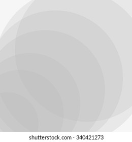 Abstract grey transparent circles. Vector background
