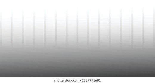 Resumen de líneas de rayas verticales grises en el diseño de banner de fondo degradado. Ilustración vectorial.