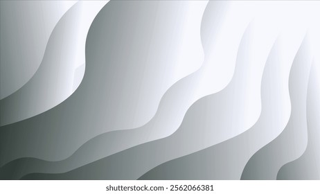 Abstract Grey Wave Background Modern Design, Smooth Curves, Gradient Shades, Elegant Texture, Subtle