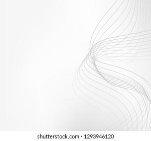 Abstract grey wave business background modern business design. Futuristic tech line. gray curve flow