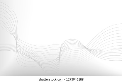 Abstract grey wave business background modern business design. Futuristic tech line. gray curve flow