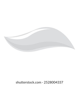 Abstract grey wave design element flowing across the frame