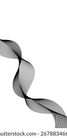 Abstract grey wave isolated on white background Copy Space for Element design