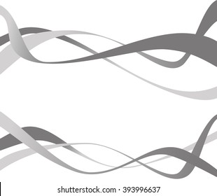 Abstract grey wave isolated on white background. Vector illustration for modern business design. Futuristic wallpaper. Cool element for presentation