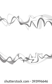 Abstract grey wave isolated on white background. Vector illustration for modern business design. Futuristic wallpaper. Cool element for presentation
