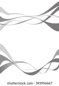 Abstract grey wave isolated on white background. Vector illustration for modern business design. Futuristic wallpaper. Cool element for presentation