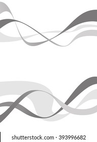 Abstract grey wave isolated on white background. Vector illustration for modern business design. Futuristic wallpaper. Cool element for presentation