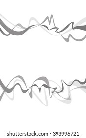 Abstract grey wave isolated on white background. Vector illustration for modern business design. Futuristic wallpaper. Cool element for presentation