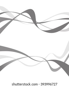 Abstract grey wave isolated on white background. Vector illustration for modern business design. Futuristic wallpaper. Cool element for presentation