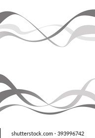 Abstract grey wave isolated on white background. Vector illustration for modern business design. Futuristic wallpaper. Cool element for presentation