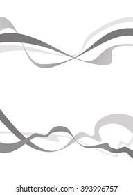Abstract grey wave isolated on white background. Vector illustration for modern business design. Futuristic wallpaper. Cool element for presentation